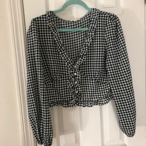 Emory park Gingham crop- worn once!